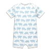 Primary Kids'  Organic Animal Friends Babysuit Shortie In Stream Baby Sheep
