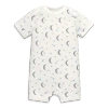 Primary Kids'  Organic Babysuit Shortie In Starry Night In Ivory Stars Moons