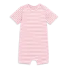 Primary Kids'  Organic Babysuit Shortie In Stripe In Blossom Ivory Mini Stripe