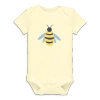 Primary Organic Short Sleeve Bumblebee Babysuit In Light Banana