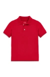 Primary Short Sleeve Pique Polo In Cherry