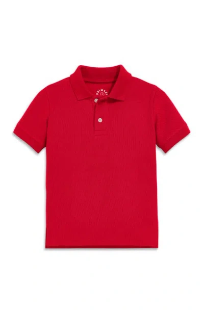 Primary Short Sleeve Pique Polo In Cherry