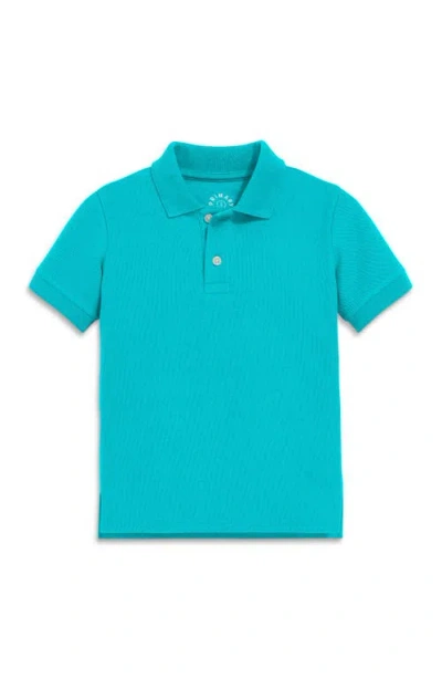 Primary Short Sleeve Pique Polo In Peacock