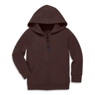 Primary The Kids Zip Hoodie In Brown