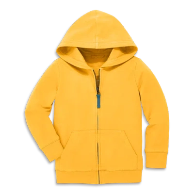Primary The Kids Zip Hoodie In Yellow