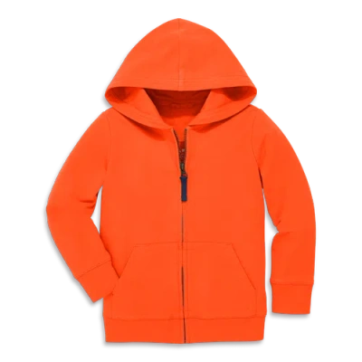 Primary The Kids Zip Hoodie In Orange