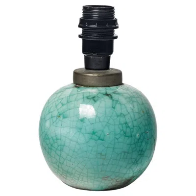 Pre-owned Primavera 20th Century Art Deco White And Green Ceramic Table Lamp By  1940
