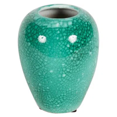 Pre-owned Primavera & C.a.b., Art Deco Speckled Green Ovoid Vase, France, Circa 1925