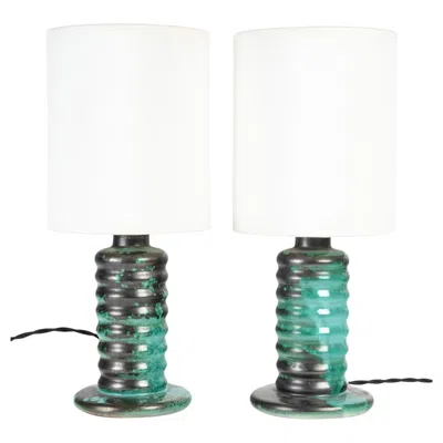 Pre-owned Primavera Atelier , Pair Of Lamps 1926-1929 In Transparent