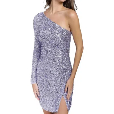 Primavera Bodycon Mini Dress In Lilac In Multi