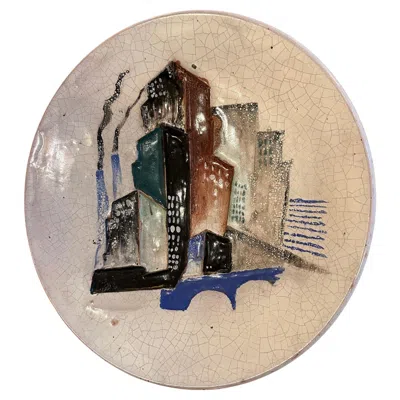 Pre-owned Primavera Ceramic Plate By , France, 1950s In Sand