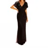 Primavera Closed Back Fitted Body Dress In Black In Black
