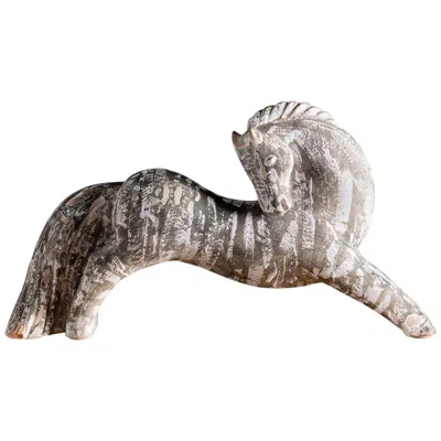 Pre-owned Primavera Colette Gueden For , Ceramic Sculpture Of A Zebra, France, C. 1935 In Gray