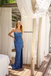 Primavera Couture 4303 Beaded Long Formal Prom Dress In Blue