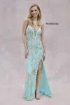 Primavera Couture 4382 Formal Long Beaded Prom Dress In Green