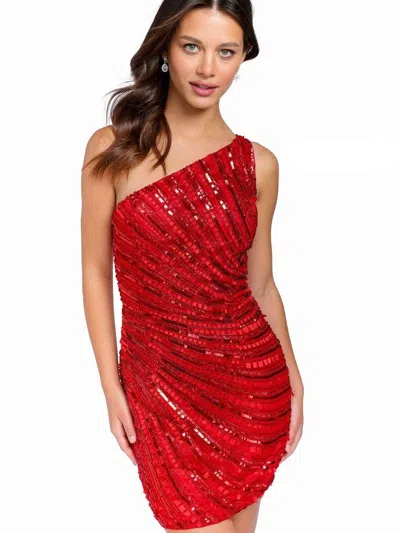 Primavera Couture Homecoming Short Dress 3845 In Red