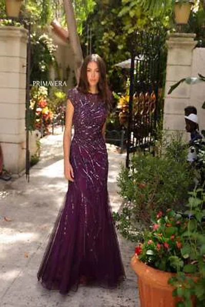 Pre-owned Primavera Couture Primavera 13114 Evening Dress Lowest Price Guarantee Authentic In Charcoal