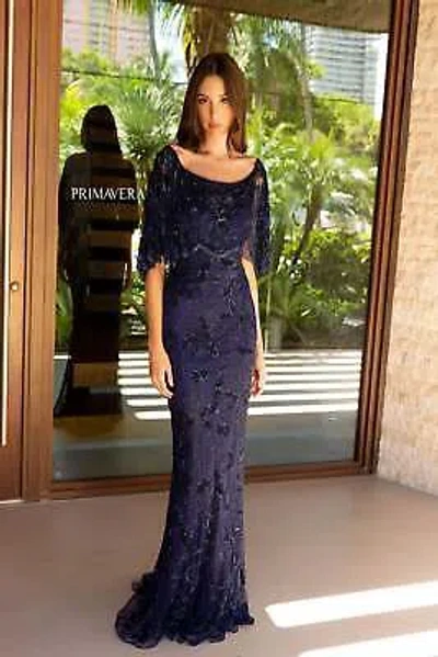 Pre-owned Primavera Couture Primavera 13123 Evening Dress Lowest Price Guarantee Authentic In Charcoal