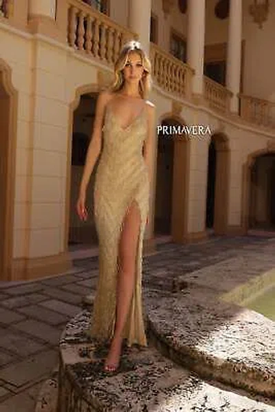 Pre-owned Primavera Couture Primavera 4149 Evening Dress Lowest Price Guarantee Authentic In Black