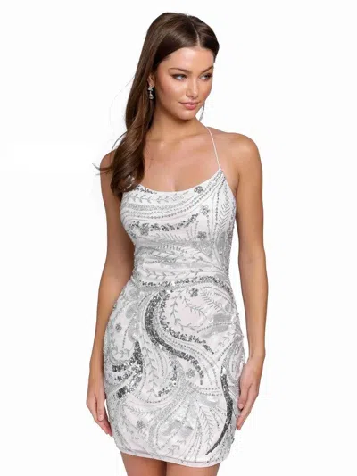 Primavera Couture Prom Short Sexy Fitted Dress 3848 In White