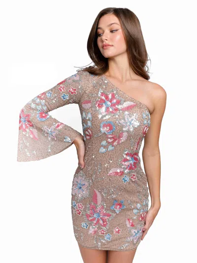 Primavera Couture Sexy Prom Short Fitted Dress 3810 In Multi