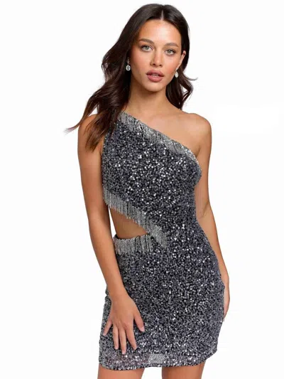 Primavera Couture Short One Shoulder Prom Dress 3863 In Pink