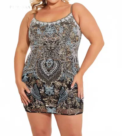 Primavera Sleeveless Fitted Cocktail Dress In Black In Multi