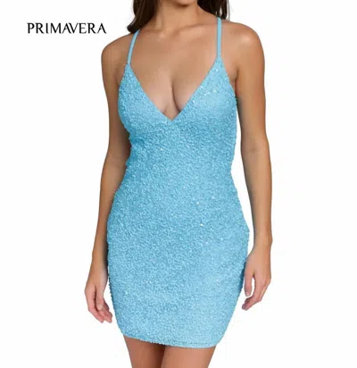 Primavera Women's Cocktail Dress In Bright Blue