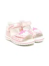 Primigi Polka-dot Appliqué Sandals In Pink