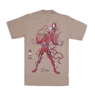 Primitive Carnage Tee X Marvel X Nychos Safari Green Men's T-shirt In Brown