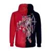 Primitive Deadpool Split Dye Hoodie Men's Hoodie X Marvel X Nychos Red In Red