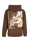 Primitive Future Memory Hoodie X Attack On Titan Brown Men's Hoodie In Brown