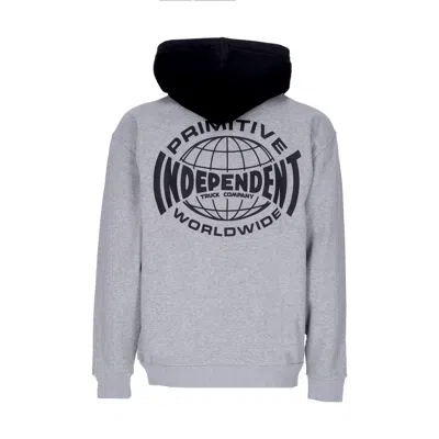 Primitive Global Two Tone Hood X Independent Gray Men's Hoodie In Grey