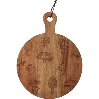 Primitives By Kathy Cutting Board In Mushrooms In Multi