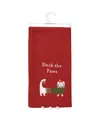 Primitives By Kathy Deck The Paws Kitchen Towel In Red