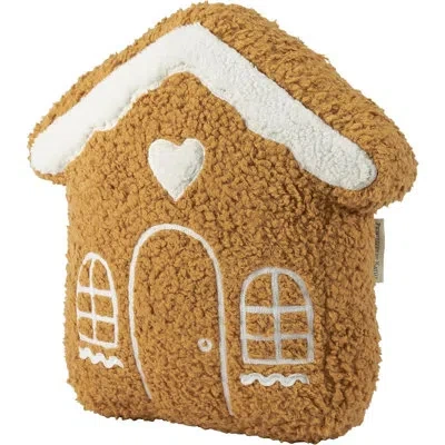 Primitives By Kathy Gingerbread House Shaped Pillow In Brown