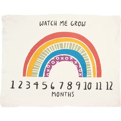 Primitives By Kathy Kid's Watch Me Grow Rainbow Milestone Blanket In Multi