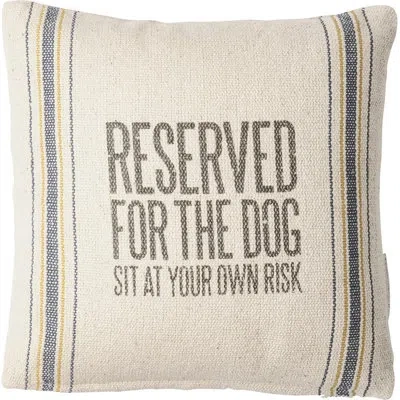 Primitives By Kathy Reserved For The Dog Pillow - 10" X 10" In Multicolored