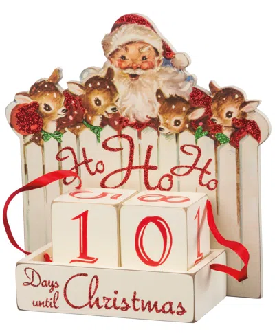 Primitives By Kathy Santa Days Until Christmas Block Countdown In Red,white