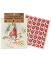 Primitives By Kathy Winter Cardinal Swedish Dishcloth, Set Of 2 In Red