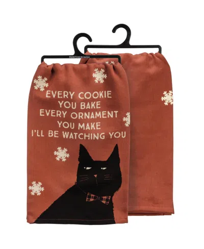 Primitives By Kathy You Bake I'll Be Watching You Cat Kitchen Towel Set In Brown