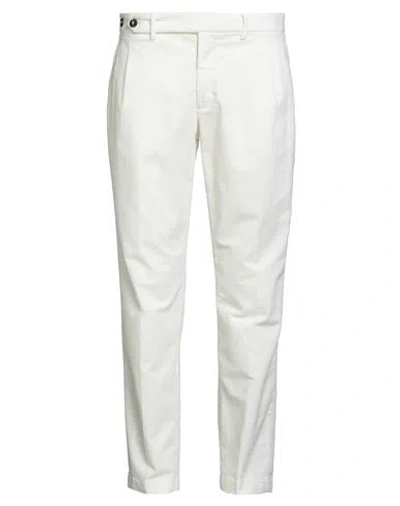 Primo Emporio Man Pants Ivory Size 42 Cotton, Elastane In White
