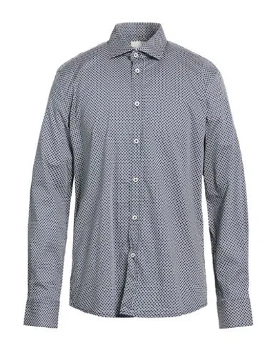Primo Emporio Man Shirt Blue Size 16 ½ Cotton, Elastane