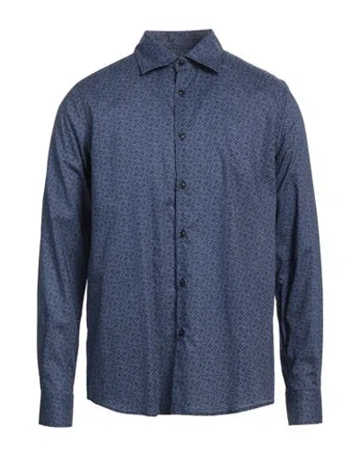 Primo Emporio Man Shirt Slate Blue Size 3xl Cotton