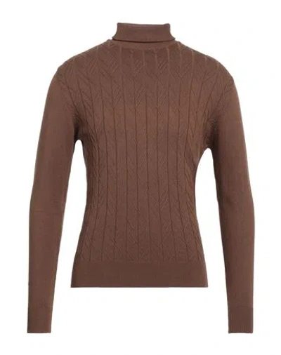 Primo Emporio Man Turtleneck Brown Size Xl Viscose, Nylon