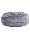 Primo International 5" Bala Faux Fur Foam Bean Bag In Gray