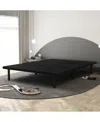 Primo International Airflow Black Upholstered Platform Bed Frame In Transparent