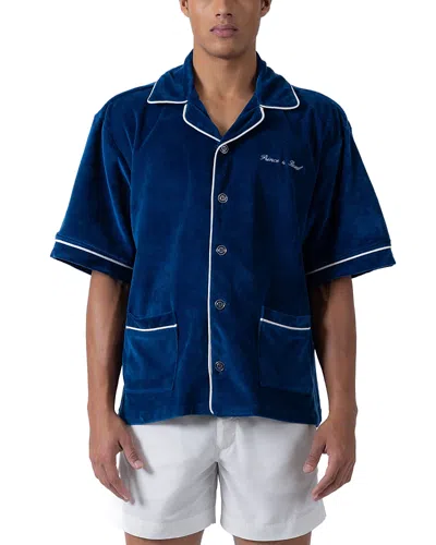 Prince And Bond Luka Terry Shirt In Blue