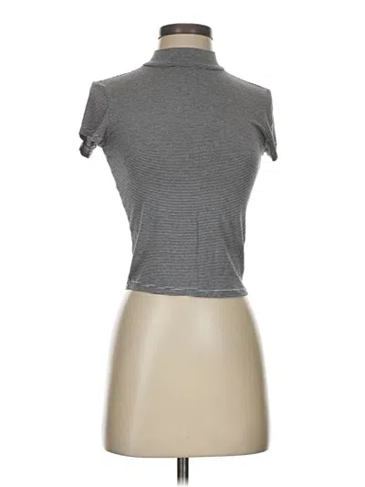 Pre-owned Prince & Fox Short Sleeve Turtleneck In Gray