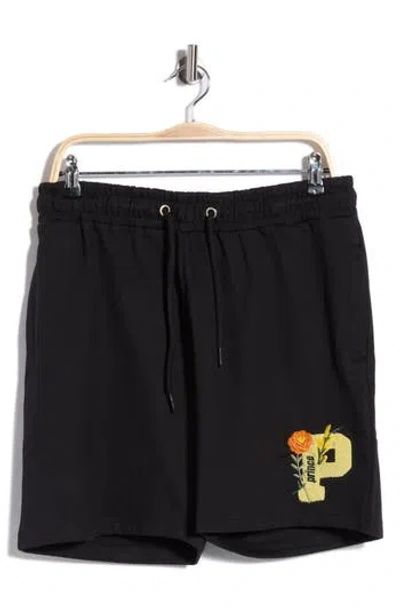 Prince Brushed Fleece Shorts In Black